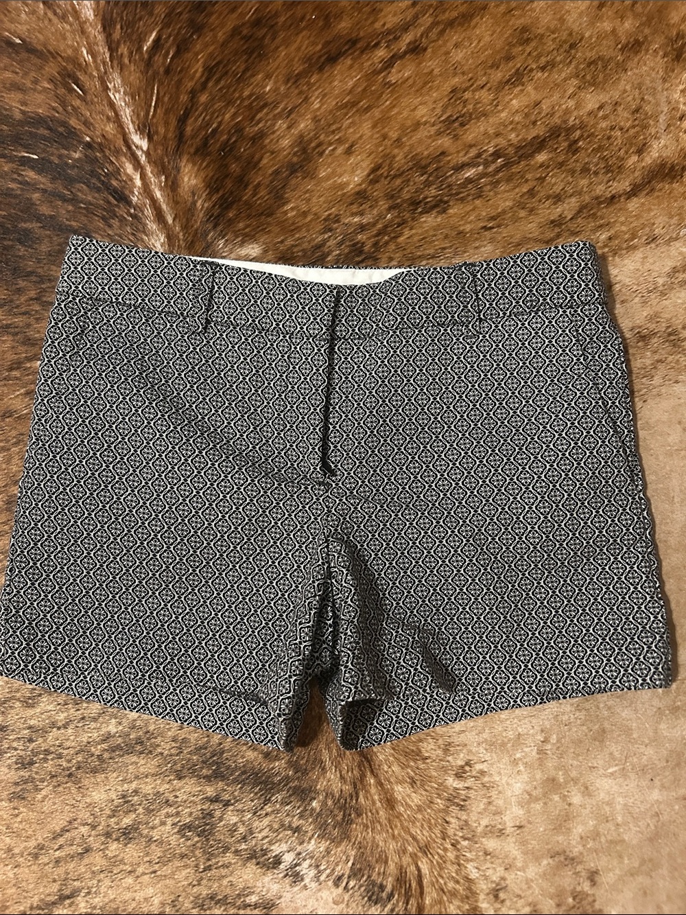 Dalia Collection Black & White Geometric Women's Shorts